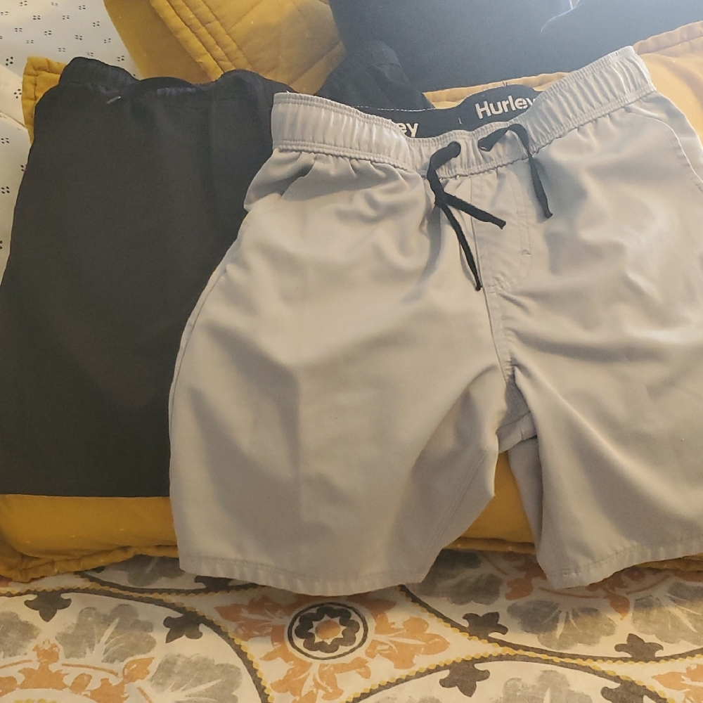 Hurley Kids' Black and Gray Shorts Duo